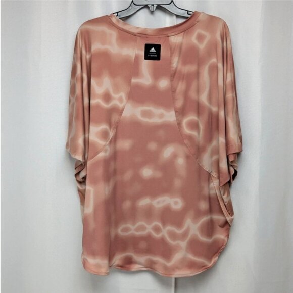 Adidas 11 Honore Training Tee Blush Geometric Shirt Women's Plus Size 2X - Picture 4 of 6